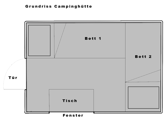 Grundriss-Campinghtte
